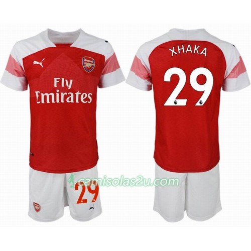 Camisolas de Futebol Arsenal XHAKA 29 Criança Equipamento Principal 2018/19 Manga Curta Camisolas de Futebol Arsenal XHAKA 29 Criança Equipamento Principal 2018/19 Manga Curta